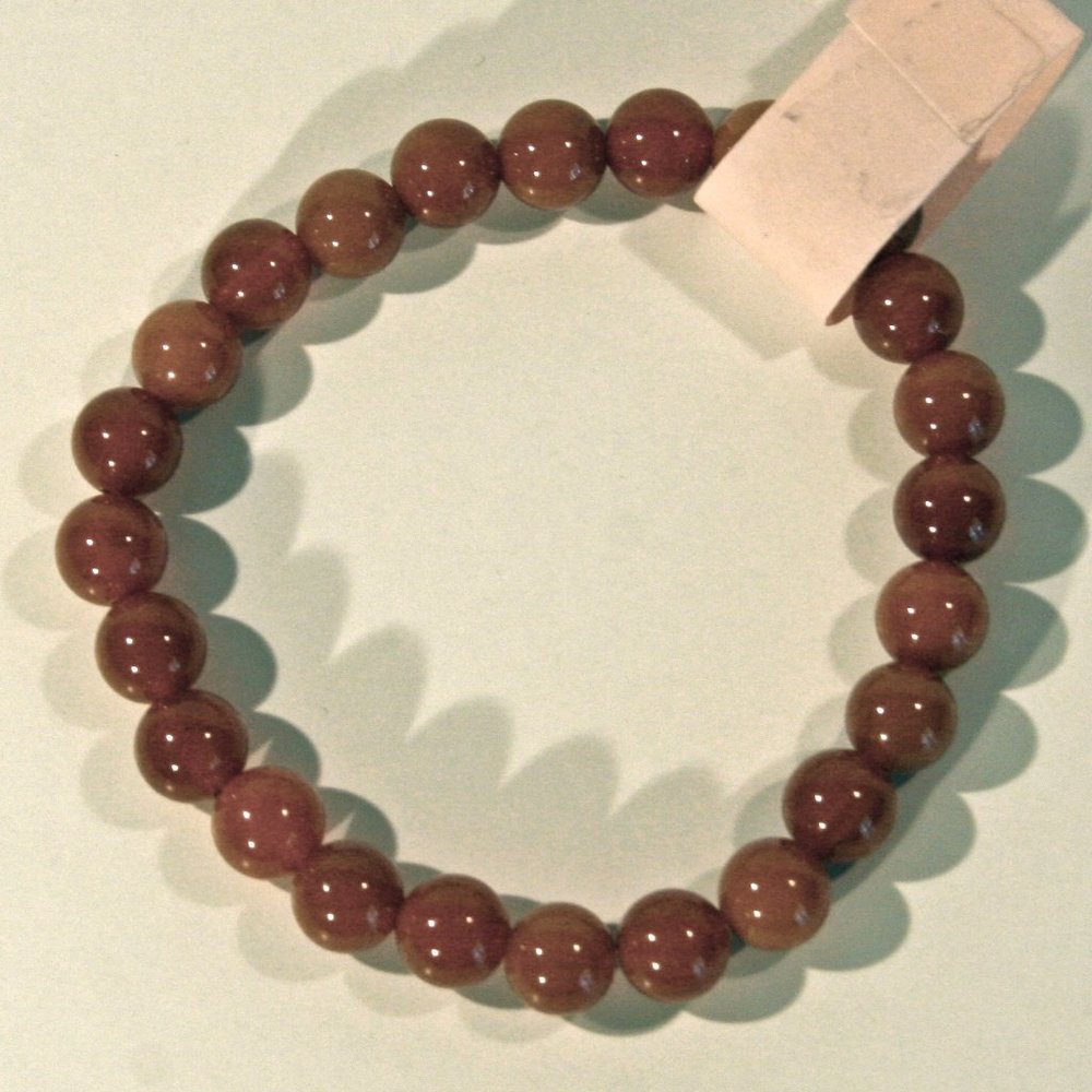 Genuine Carnelian Stone Stretch Bracelet NWT